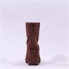 Miss Elastic Hilary Platform Ankle Boot - Brown Suede